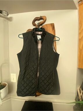 Market & Spruce Black Quilted Sleeveless Vest